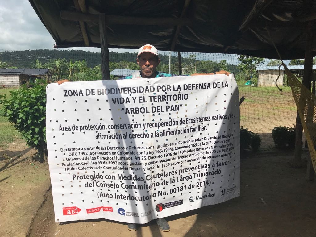 Mario Castaño, líder reclamante de tierras asesinado el 26 de noviembre de 2017 en la zona de Biodiversidad Árbol del Pan, Riosucio, Chocó. Foto: Redprodepaz.