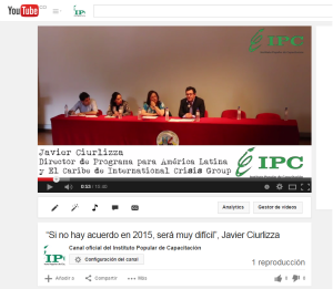 Video Javier Ciurlizza en Catedra-300x261