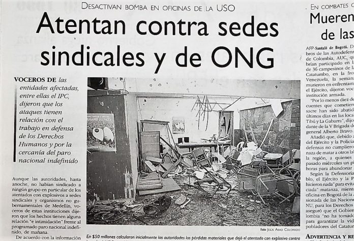 IPC Atentado en Prensa